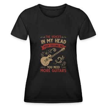 Musicien Guitariste Cadeau Guitariste - T-shirt sport Femme - noir - Devant - AI Model Female 172 light (172cm)