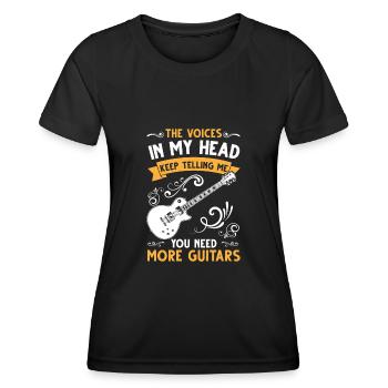 Musicien Guitariste Cadeau Guitariste - T-shirt sport Femme - noir - Devant - AI Model Female 172 light (172cm)