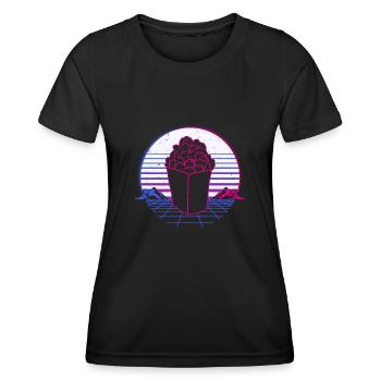 Popcorn Cinema Retro Vintage Retro Wave - T-shirt sport Femme - noir - Devant - AI Model Female 172 light (172cm)