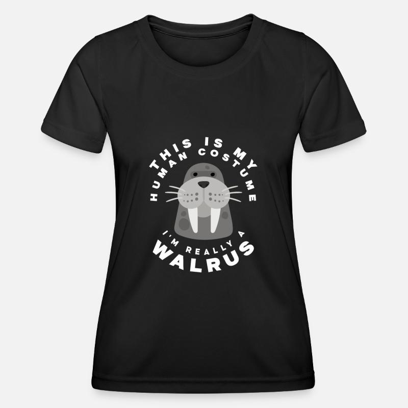 Funny Walrus Walrus Gift - Women's Functional T-Shirt - black