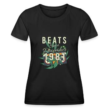 Geschenkidee Retro 1981 Im Dezember - Frauen Funktions-T-Shirt - Schwarz - Vorne - AI Model Female 172 light (172cm)