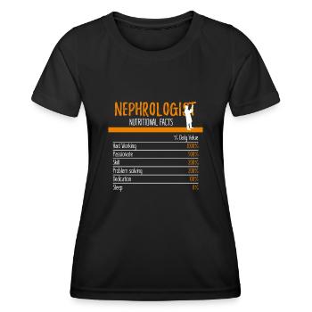 Ingrédients néphrologues - T-shirt sport Femme - noir - Devant - AI Model Female 172 light (172cm)