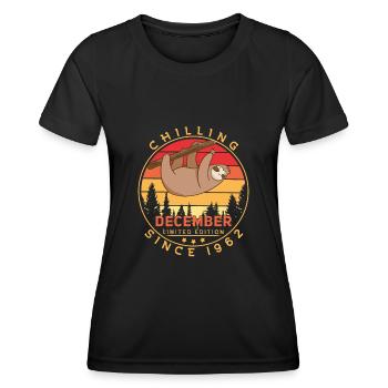 1962 En décembre Millésime - T-shirt sport Femme - noir - Devant - AI Model Female 172 light (172cm)