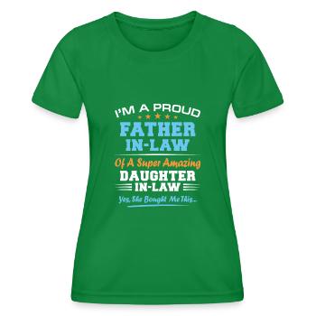 Belle-fille Drôle Fête des Pères Noël - T-shirt sport Femme - vert - Devant - AI Model Female 172 dark (172cm)