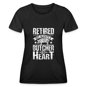 Retired Butcher - Frauen Funktions-T-Shirt - Schwarz - Vorne - AI Model Female 172 light (172cm)