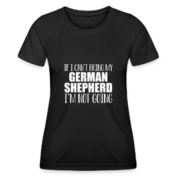 Wenn Ich Meinen Deutschen Schäferhund Nicht - Frauen Funktions-T-Shirt - Schwarz - Vorne - AI Model Female 172 light (172cm)