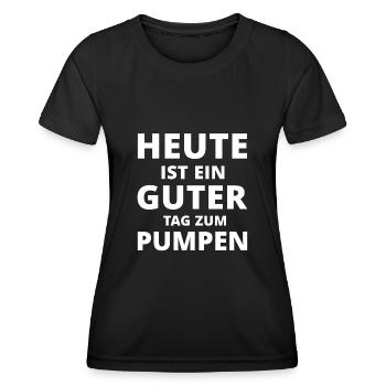 Pumpen Gym Kraftsport Muskelaufbau Spruch Geschenk - Frauen Funktions-T-Shirt - Schwarz - Vorne - AI Model Female 172 light (172cm)