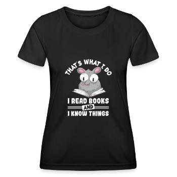 Lesen Leser - Frauen Funktions-T-Shirt - Schwarz - Vorne - AI Model Female 172 light (172cm)