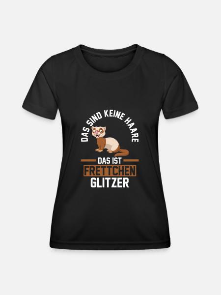 Frettchen - Frauen Funktions-T-Shirt - Schwarz