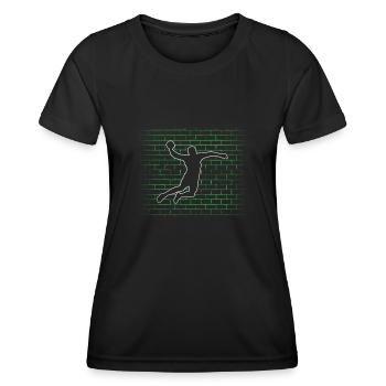 Handball - Frauen Funktions-T-Shirt - Schwarz - Vorne - AI Model Female 172 light (172cm)