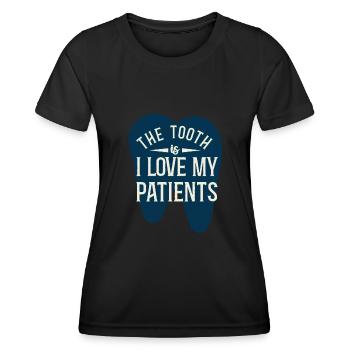 Dentiste Assistante Hygiéniste - T-shirt sport Femme - noir - Devant - AI Model Female 172 light (172cm)