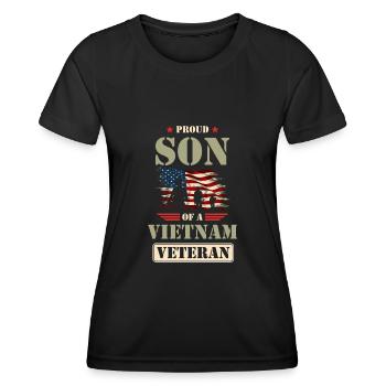 Proud Son of a Vietnam Veteran - Women's Functional T-Shirt - black - Front - AI Model Female 172 light (172cm)