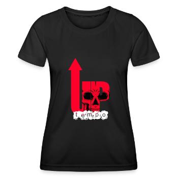 Speedcore 240 BPM Techno Rave Uptempo Gabber - Women's Functional T-Shirt - black - Front - AI Model Female 172 light (172cm)