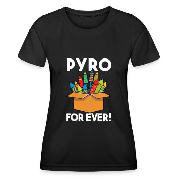 Pyro For Ever Fireworks - Women's Functional T-Shirt - black - Front - AI Model Female 172 light (172cm)