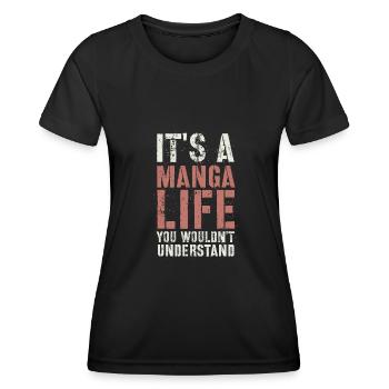 Manga Geschenk - Frauen Funktions-T-Shirt - Schwarz - Vorne - AI Model Female 172 light (172cm)