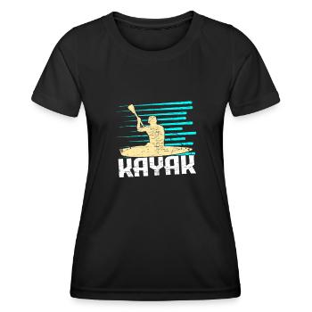 Kayak fahren - Frauen Funktions-T-Shirt - Schwarz - Vorne - AI Model Female 172 light (172cm)