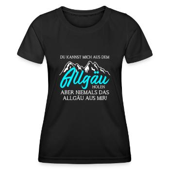 Allgäu Allgäuerin Allgäuer - Frauen Funktions-T-Shirt - Schwarz - Vorne - AI Model Female 172 light (172cm)