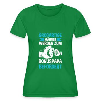 Großartiger Bonuspapa - Frauen Funktions-T-Shirt - Kelly Green - Vorne - AI Model Female 172 dark (172cm)