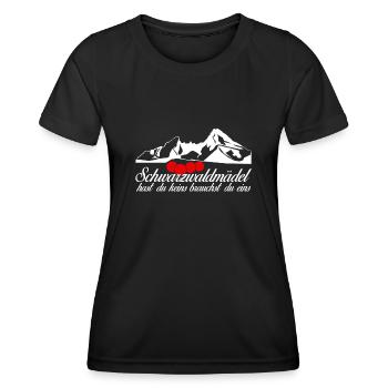 Schwarzwald Schwarzwälder Schwarzwaldbub - Frauen Funktions-T-Shirt - Schwarz - Vorne - AI Model Female 172 light (172cm)