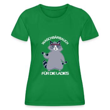 Raccoon Belly Raccoon Beer Belly Beer Beer Drinker - Women's Functional T-Shirt - kelly green - Front - AI Model Female 172 dark (172cm)
