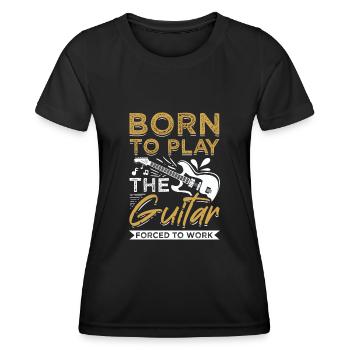 Musicien Guitariste Cadeau Guitariste - T-shirt sport Femme - noir - Devant - AI Model Female 172 light (172cm)