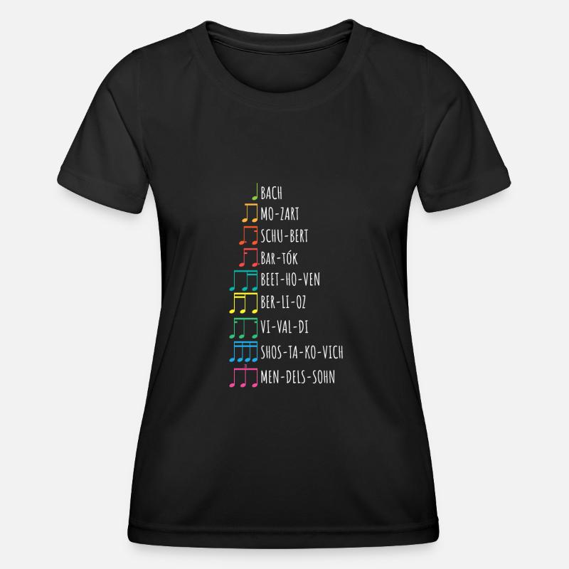Classical composers, composers, music - Women's Functional T-Shirt - black
