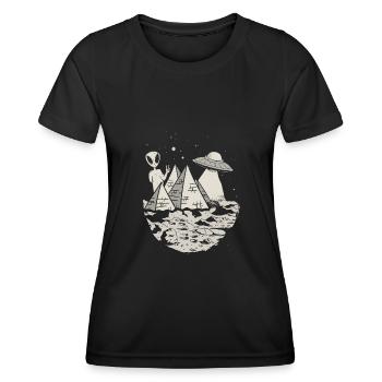 Ancient astronaut design for an alien theorate - Women's Functional T-Shirt - black - Front - AI Model Female 172 light (172cm)