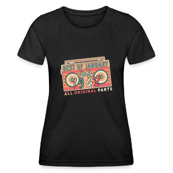 1962 In January Vintage - Women's Functional T-Shirt - black - Front - AI Model Female 172 light (172cm)