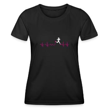 Fun Running Runner Run Gift - Women's Functional T-Shirt - black - Front - AI Model Female 172 light (172cm)