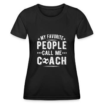 Football Coach Football Coach Of Football Team - Women's Functional T-Shirt - black - Front - AI Model Female 172 light (172cm)