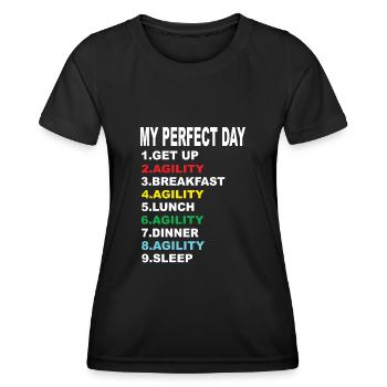 Mon agilité de jour parfaite - T-shirt sport Femme - noir - Devant - AI Model Female 172 light (172cm)