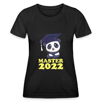 Master 2022 Panda Master Degree - T-shirt sport Femme - noir - Devant - AI Model Female 172 light (172cm)