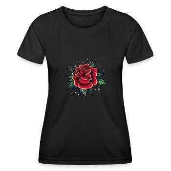 Rose Roses Rose Garden Jardinier - T-shirt sport Femme - noir - Devant - AI Model Female 172 light (172cm)