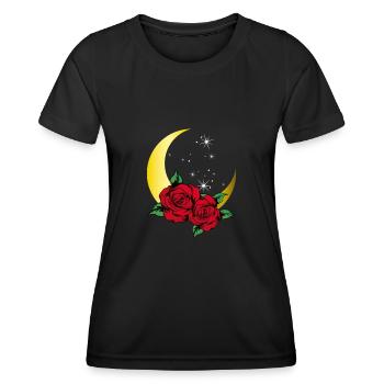 Rose Roses Rose Garden Jardinier - T-shirt sport Femme - noir - Devant - AI Model Female 172 light (172cm)