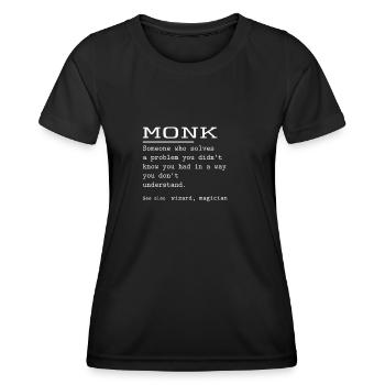 MOINE - T-shirt sport Femme - noir - Devant - AI Model Female 172 light (172cm)