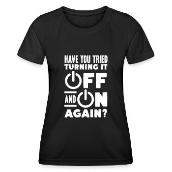 Remote-Ingenieur-Helpdesk - Frauen Funktions-T-Shirt - Schwarz - Vorne - AI Model Female 172 light (172cm)
