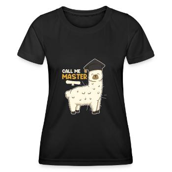 Appelez-moi Master Degree - T-shirt sport Femme - noir - Devant - AI Model Female 172 light (172cm)