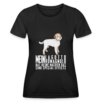 Lagotto Romagnolo Spruch Witz Hund Hunde - Frauen Funktions-T-Shirt - Schwarz - Vorne - AI Model Female 172 light (172cm)