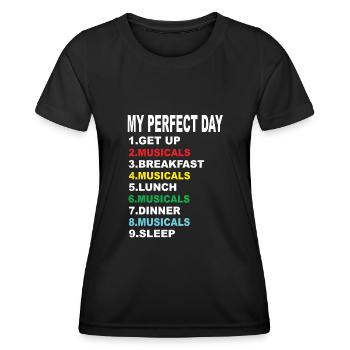 Mes comédies musicales Du jour parfait - T-shirt sport Femme - noir - Devant - AI Model Female 172 light (172cm)
