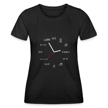 Mathematics Clock Math Meme Funny Math Clock - Frauen Funktions-T-Shirt - Schwarz - Vorne - AI Model Female 172 light (172cm)