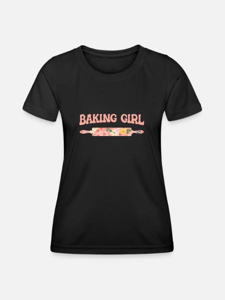 Bäcker Backen Konditor - Frauen Funktions-T-Shirt - Schwarz