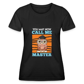 Master Abschluss Master Eule Master 2022 - Frauen Funktions-T-Shirt - Schwarz - Vorne - AI Model Female 172 light (172cm)