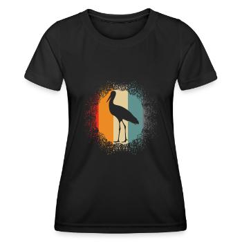 Cigognes rétro Cigognes - T-shirt sport Femme - noir - Devant - AI Model Female 172 light (172cm)
