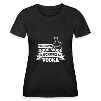 Todays good mood is sponsored by Vodka - Frauen Funktions-T-Shirt - Schwarz - Vorne - AI Model Female 172 light (172cm)