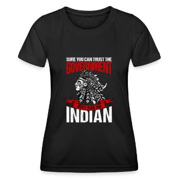 Vertrauen Sie Der Regierung - Frauen Funktions-T-Shirt - Schwarz - Vorne - AI Model Female 172 light (172cm)