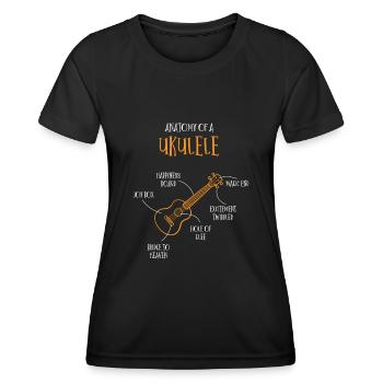 Anatomy of a ukulele - Women's Functional T-Shirt - black - Front - AI Model Female 172 light (172cm)