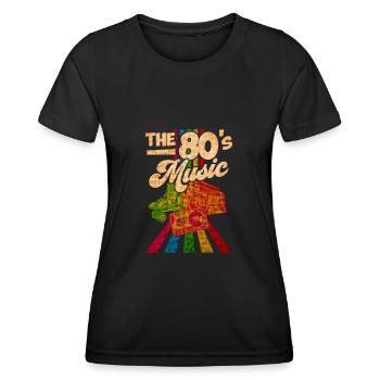 80er Jahre Lied - Frauen Funktions-T-Shirt - Schwarz - Vorne - AI Model Female 172 light (172cm)