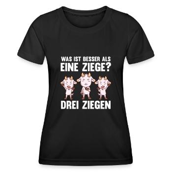 Ziegenbauer Ziegen Ziege - Frauen Funktions-T-Shirt - Schwarz - Vorne - AI Model Female 172 light (172cm)