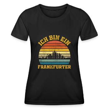 Frankfurt | Ich bin ein Frankfurter - Frauen Funktions-T-Shirt - Schwarz - Vorne - AI Model Female 172 light (172cm)