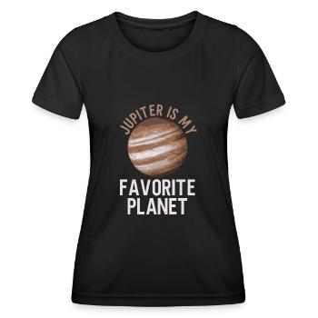 Jupiter Is My Favorite Planet - Jupiter Planet - Frauen Funktions-T-Shirt - Schwarz - Vorne - AI Model Female 172 light (172cm)